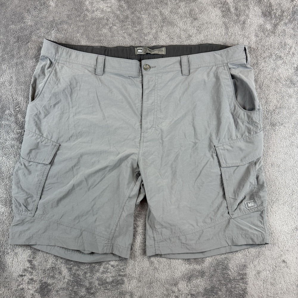 REI Shorts Mens 3XL Gray‎ Cargo Hiking Quick Dry Nylon Polyester Outdoors Trail
